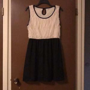 Cream and black color dress from Charming Charlie
